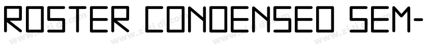 Roster Condensed Sem字体转换